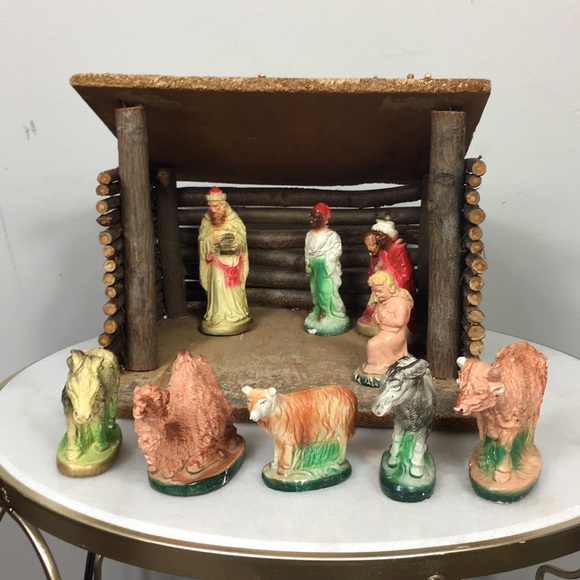 Nativity Scene Collectible 10 pieceWise Men/Animal - Picture 8 of 8